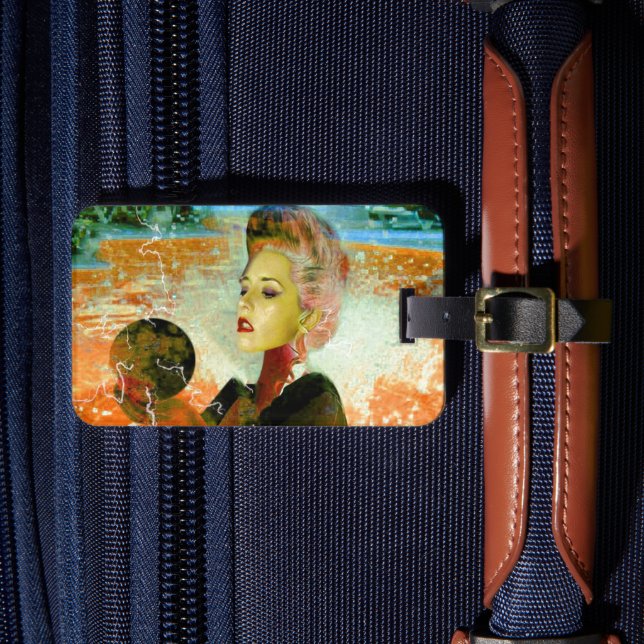 Electric cyborg luggage tag (Front Insitu 4)