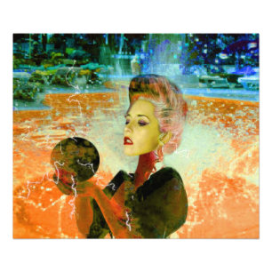 Electric cyborg photo print