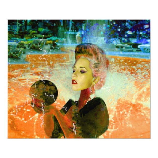 Electric cyborg photo print (Front)