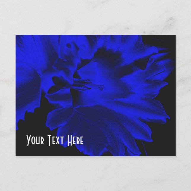 Electric Daffodil Floral Customisable Postcard (Front)