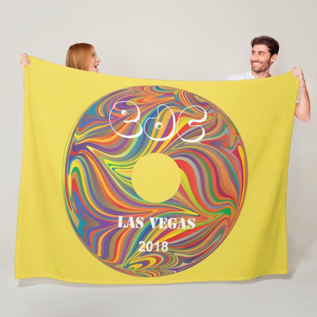 Electric Daisy Carnival Record Fleece Blanket (In Situ)