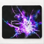 Electric Dazzle Mousemat<br><div class="desc">Electric Dazzle absract fractal design Mousemat with neon blue purple spark.</div>