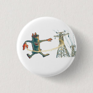 Electric Discotech 3 Cm Round Badge