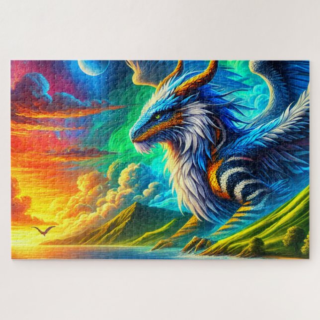 Electric Dragon Sky Landscape Jigsaw Puzzle (Horizontal)