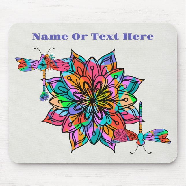 Electric Dragonfly Mouse Mat (Front)