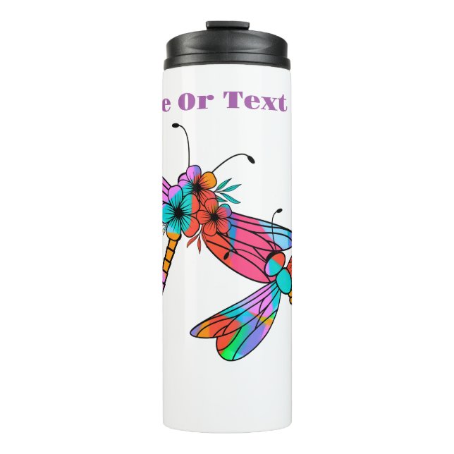 Electric Dragonfly Thermal Tumbler (Front)