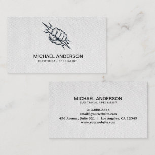 Electric Electrical Electrician Professional  Business Card