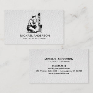 Electric Electrical Electrician Professional  Business Card