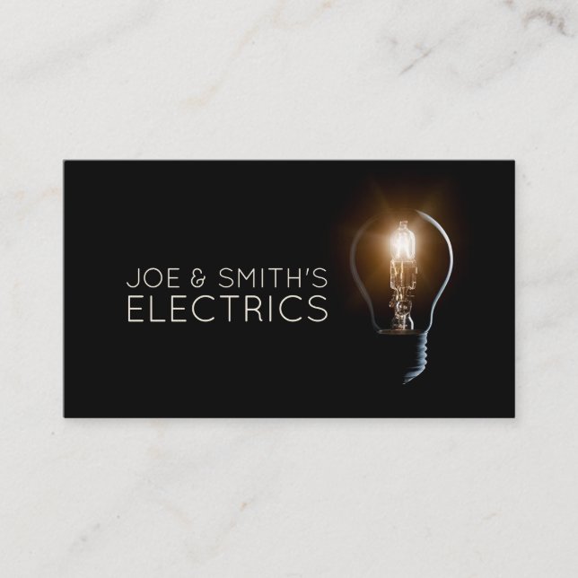 Electric, Electrician Business Card (Front)