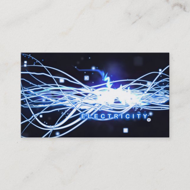 Electric Electrician Electricity Business Card (Front)