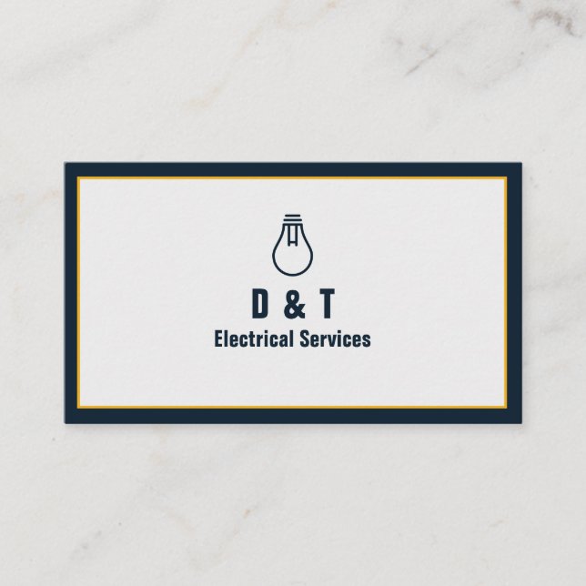 Electric, Electrician, Electricity Business Card (Front)
