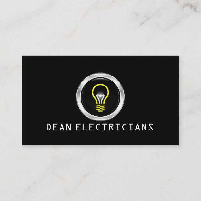 Electric Electrician Electricity Business Card (Front)