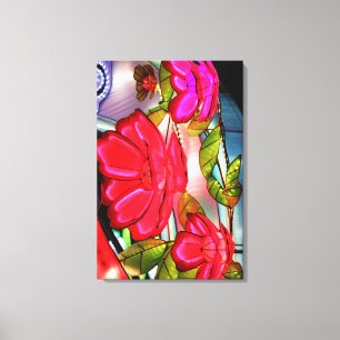Electric Elegance in Rose Canvas Print