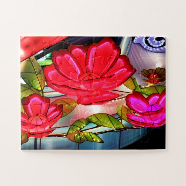 Electric Elegance in Rose  Jigsaw Puzzle (Horizontal)