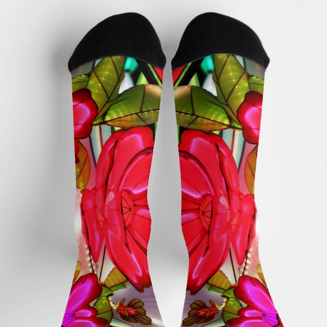Electric Elegance in Rose  Socks (Top)