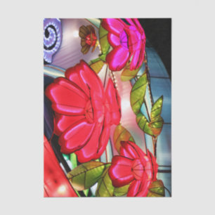 Electric Elegance in Rose Tissue Paper