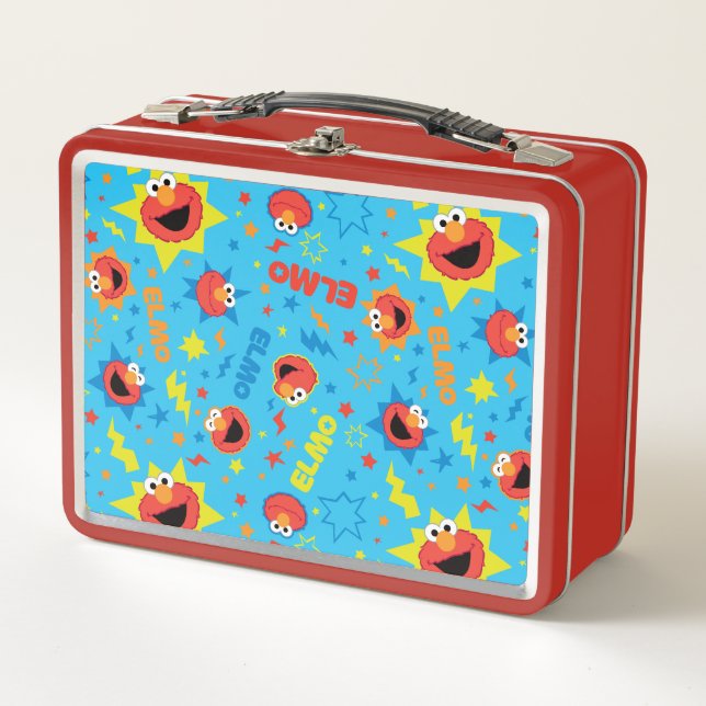 Electric Elmo Pattern Metal Lunch Box (Front)