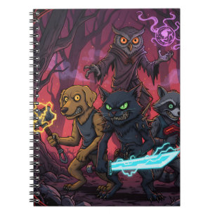 Electric Fantasy Animal Warrior Art Notebook