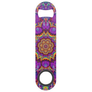 Electric Flower Purple Rainbow Kaleidoscope Art