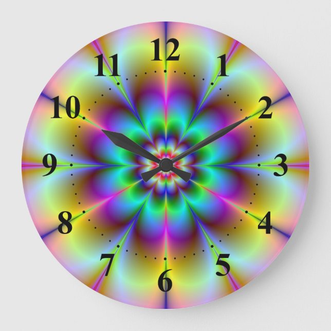 Electric Flower Wall Clock (Front)