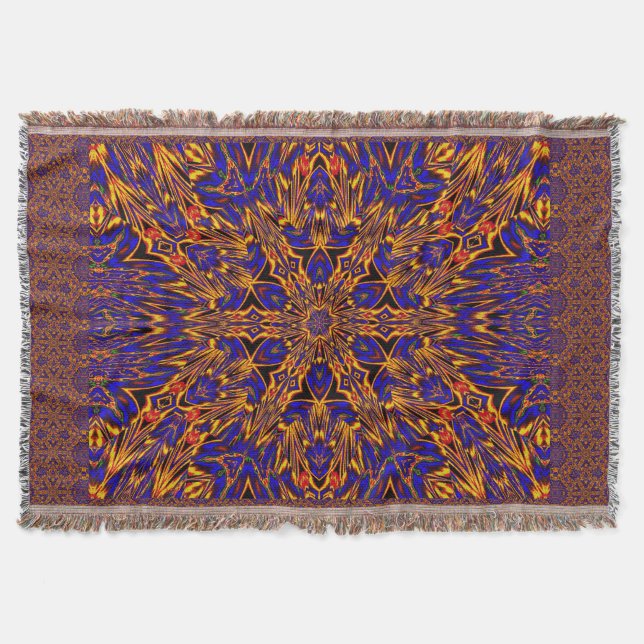 Electric Forget-Me-Nots 1 Throw Blanket (Front)