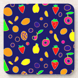 Electric Fruit Fiesta Design Coaster