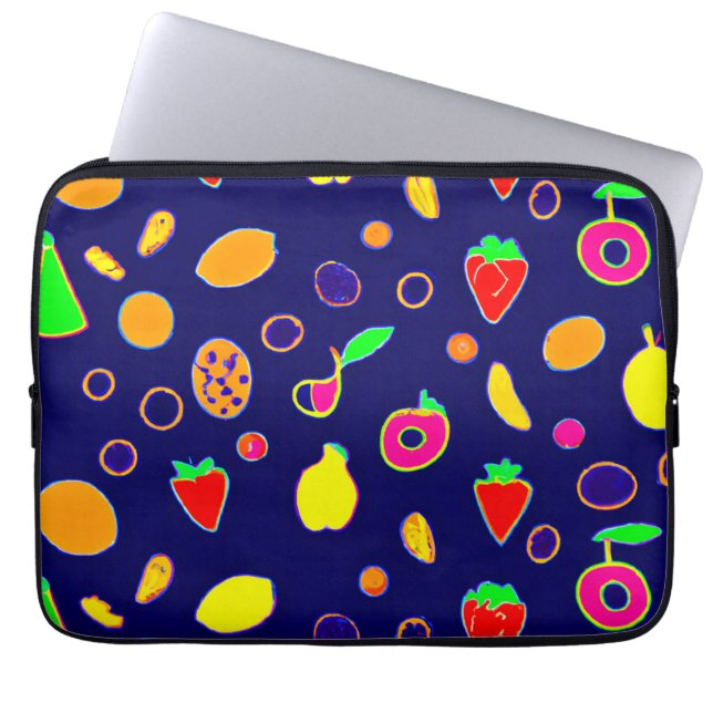 Electric Fruit Fiesta Design Laptop Sleeve (Front)