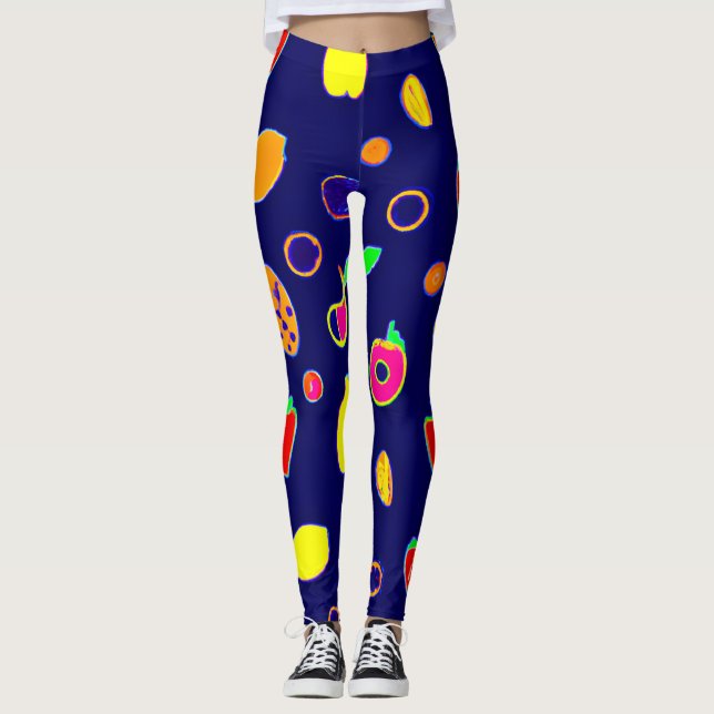 Electric Fruit Fiesta Design Leggings (Front)