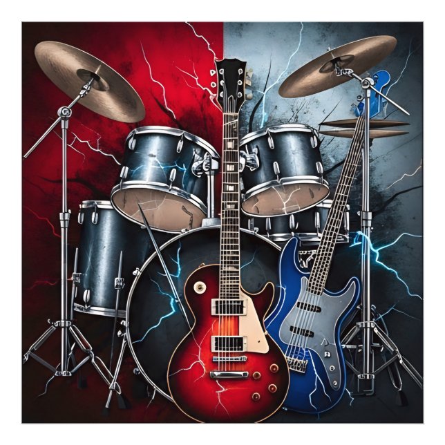 Electric Fury of Rock Photo Print (Front)