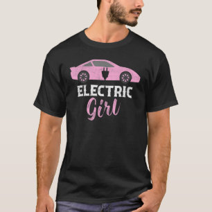 Electric Girl Mobility Ev Car Driver T-Shirt