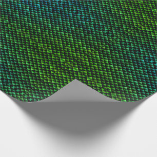 Electric Green Snake Skin Dragonscale Gift Paper