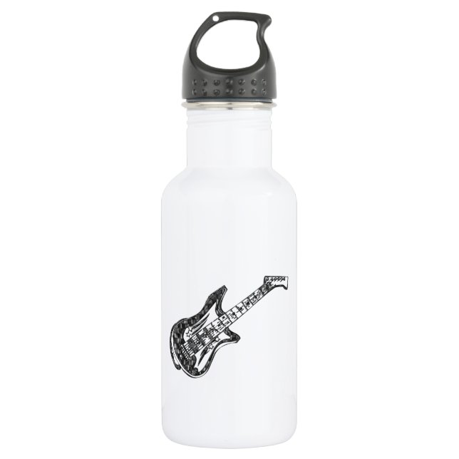 Electric Guitar 532 Ml Water Bottle (Front)