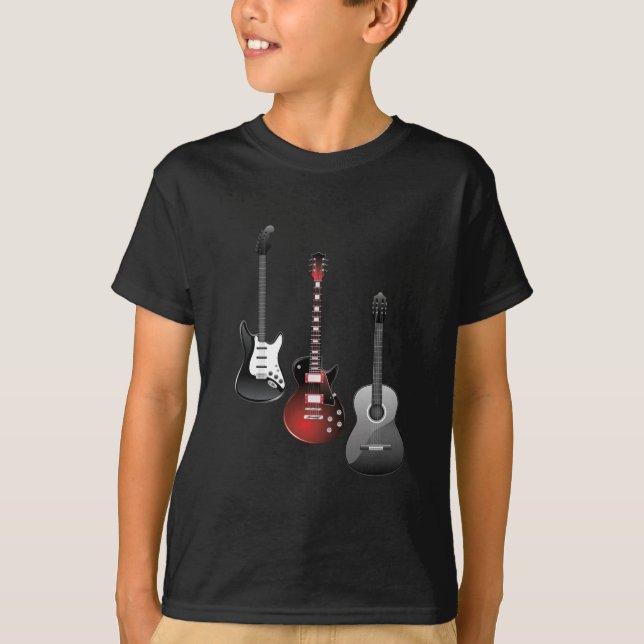 electric guitar, acoustic guitar T-Shirt (Front)