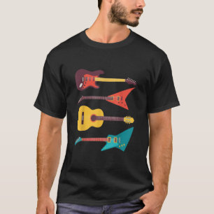 Electric Guitar And Acoustic Guitar Musician Gift T-Shirt