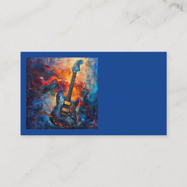 Electric Guitar Art Business Cards (Front)