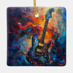 Electric Guitar Art Ornament