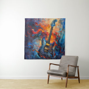 Electric Guitar Art Tapestry