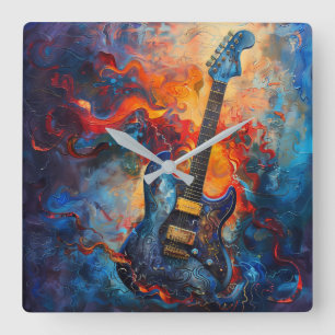 Electric Guitar Art Wall Clock