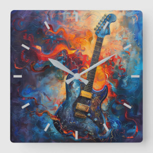 Electric Guitar Art Wall Clock