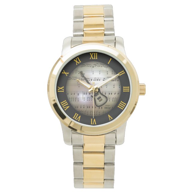 Electric Guitar~Background “The Musical Planet” *~ Watch (Front)