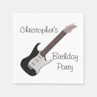 Electric Guitar Birthday Napkin