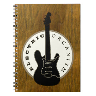 Electric Guitar Black and Gold  Notebook