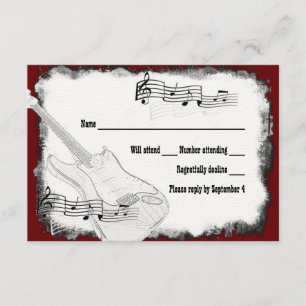 Electric Guitar Black Red White Music RSVP