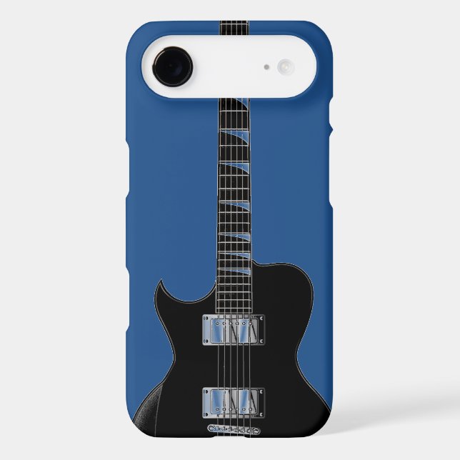 Electric Guitar Blue Black Pop Art (Back)