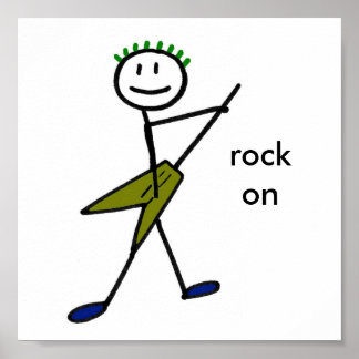 Electric Guitar Boy Poster