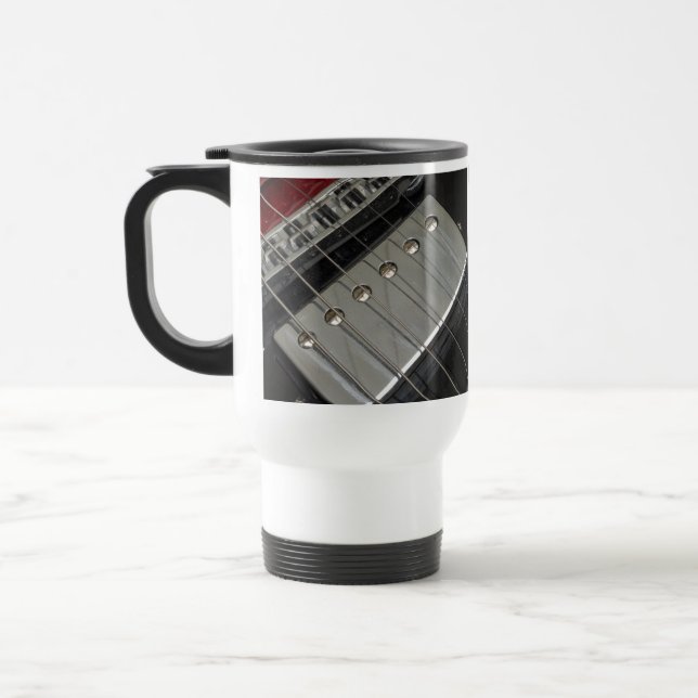 Electric Guitar Bridge, Strings Travel Mug (Left)