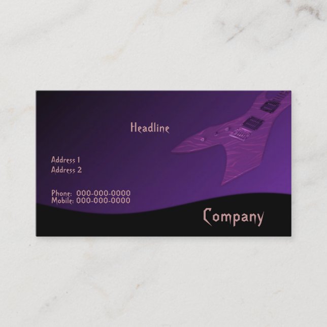 Electric Guitar Business Card (Front)