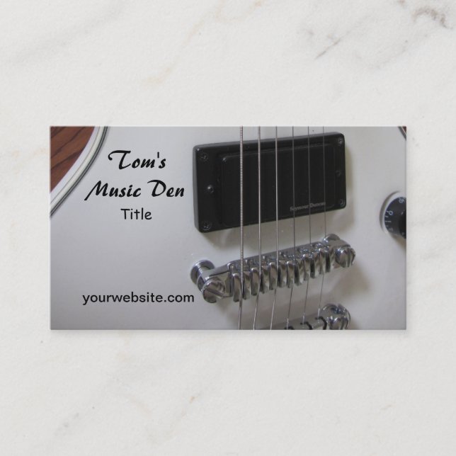 Electric Guitar Business Card (Front)