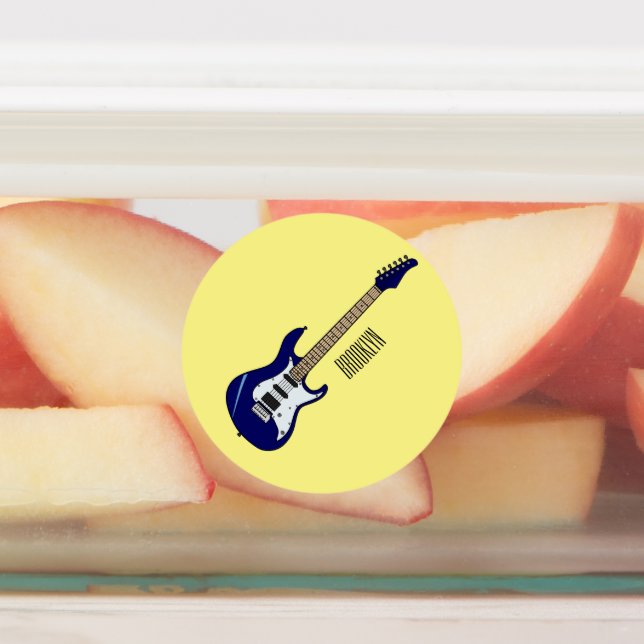 Electric guitar cartoon illustration (Affixed)