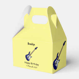 Electric guitar cartoon illustration favour box